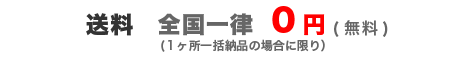 全国一律　0円（１ヶ所一括納品の場合に限り）